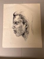 Basel Original Zeichnung Kenianer Max Wilke s. Gruppe 33