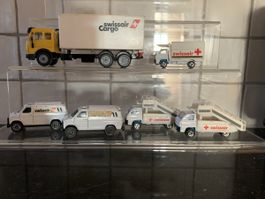 6 Swissair Spielzeugautos