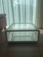 Couchtisch, 80 cm, mit Glaseinsatz