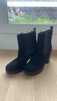 Damen Stiefeletten Leder schwarz Grösse 38