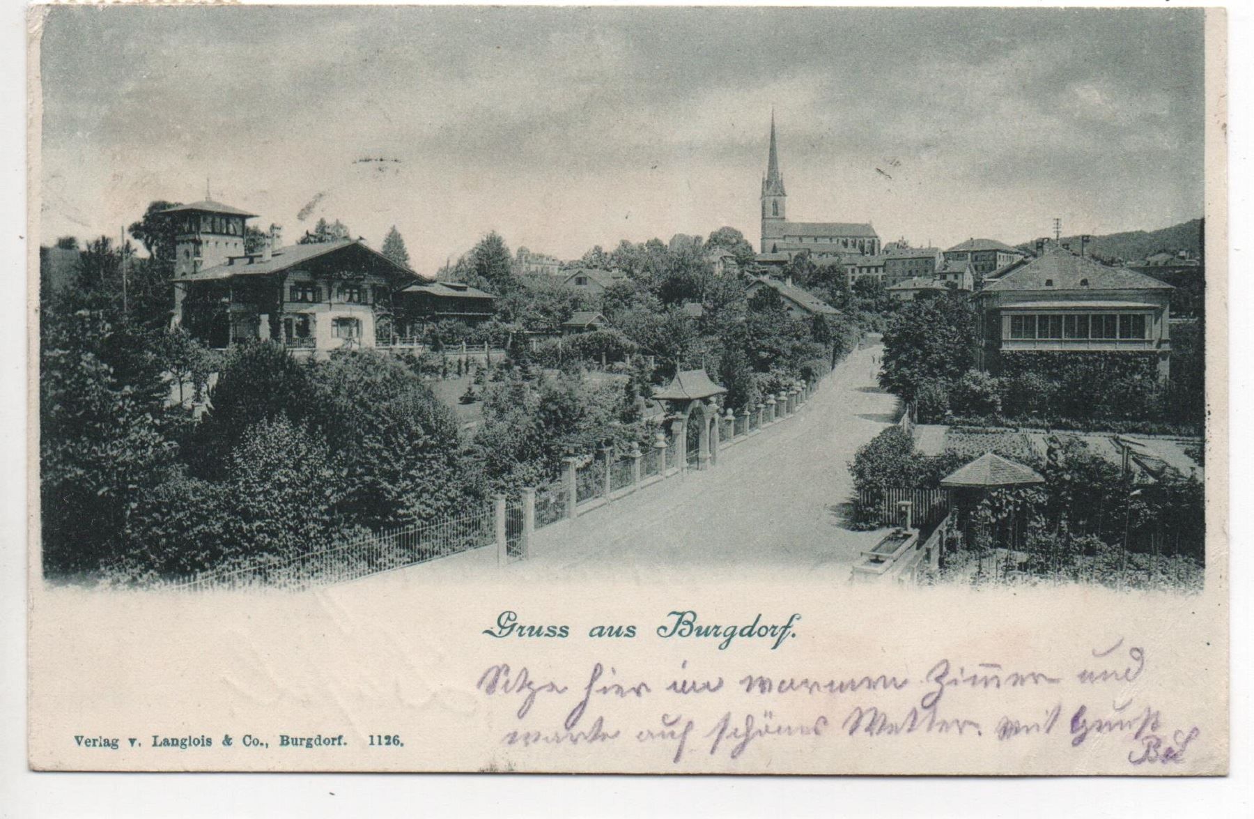 Ansichtskarten: Gruss aus BURGDORF 1900 – Gebraucht aus Jona von philajona