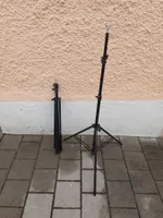 schwarzes Teleskop-Stativ; Lampenstativ; SET 2Stück