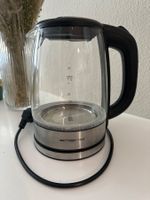 Wasserkocher Emerio Glas Edelstahl 1.7 Liter gebraucht