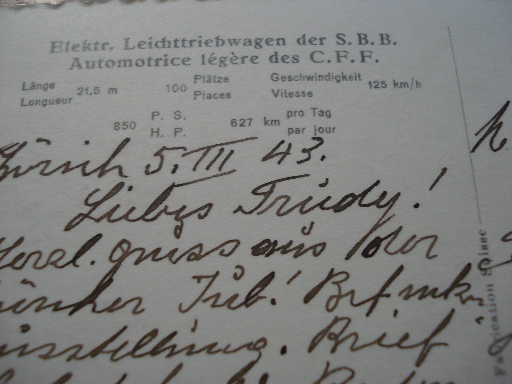 Cartoline postali: Karte SBB Roter Pfeil, 1943, Roter o, – Usato da Niederwil AG venduto da morostahu 3