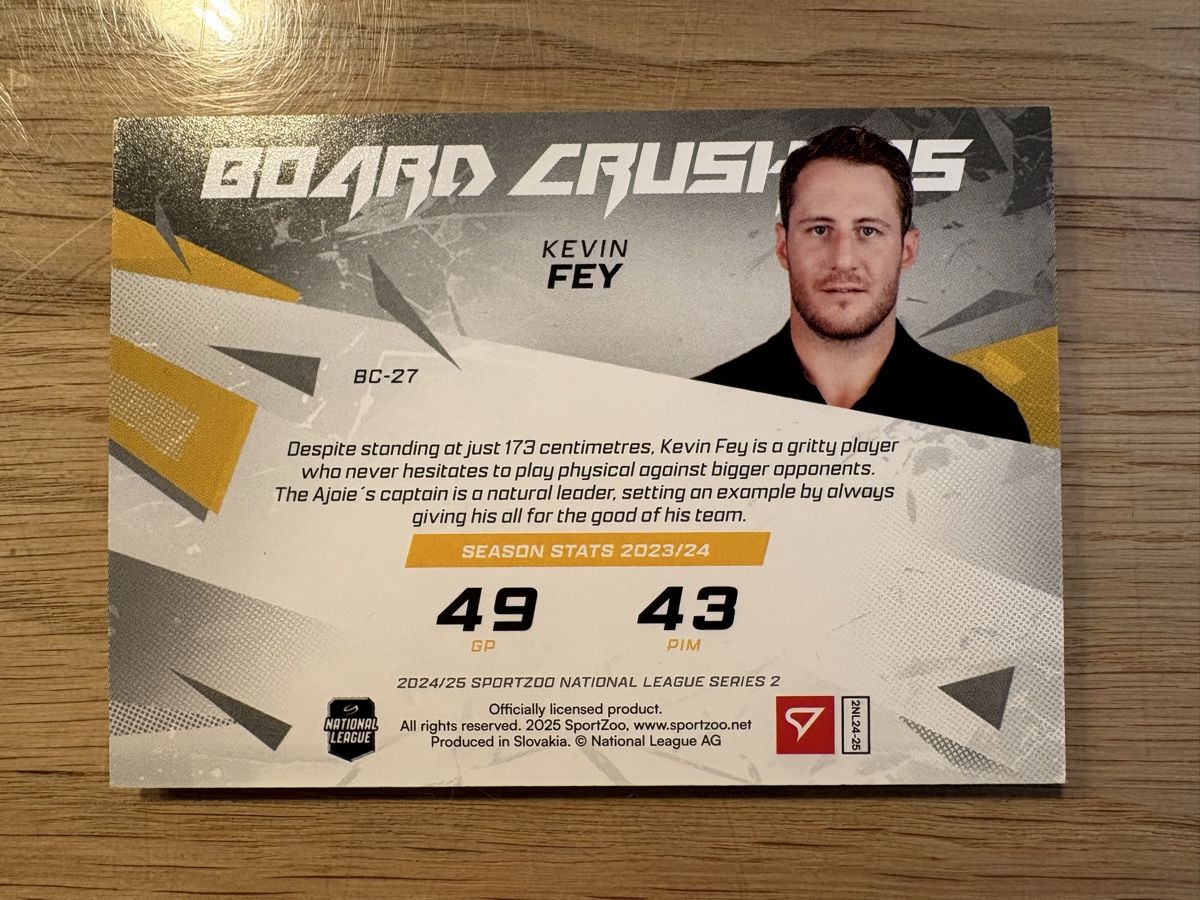 Sportzoo Sammelbilder & Trading cards: Sportzoo 2024-25 Board Crushers – Neu (gemäss Beschreibung) aus Pfäffikon ZH von Hogersepp87 1