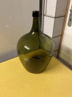 Alte grosse grüne Glasflasche Deko Herbst, Vintage!