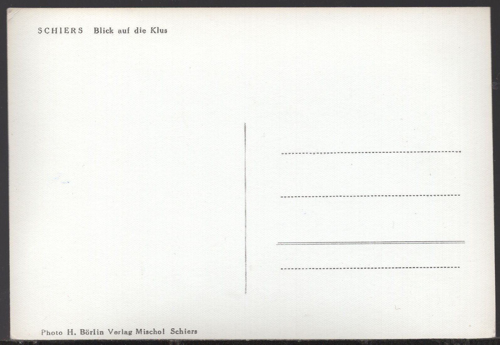 Cartoline postali: Schiers  Blick auf die Klus – Usato da Aarau venduto da kufi44 2