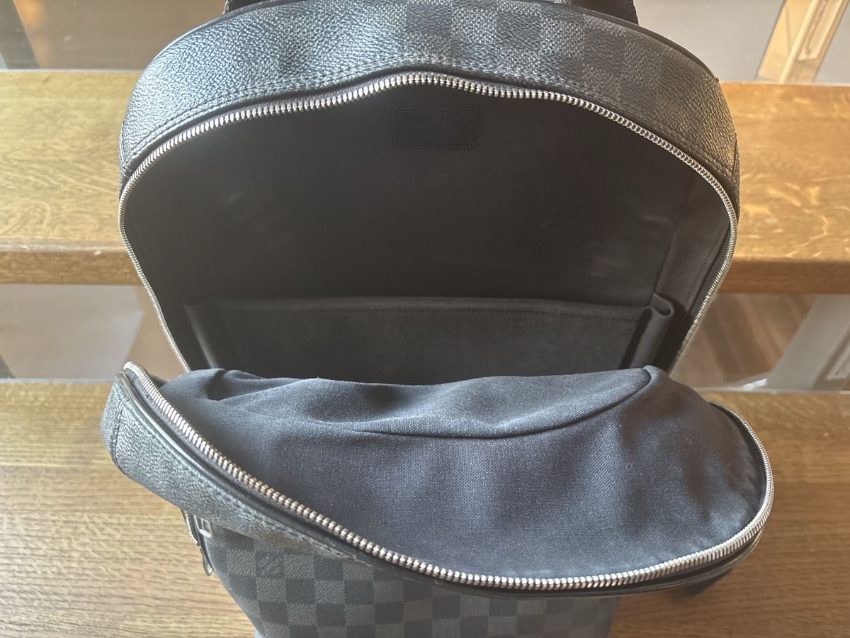 Louis Vuitton Zaini: Rucksack Louis Vuitton Canvas Damier Graphite Schwarz mit Ma – Usato da Windisch venduto da Mica82gelb 3