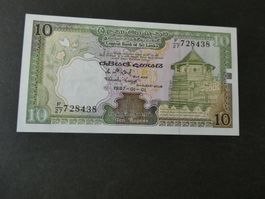 Sri Lanka 1987, 10 Rupees -   ungefaltet