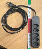 Steckdosenleiste, 5 Steckplätze, schwarz, Mehrfachstecker