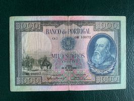PORTUGAL- Mil Escudos 29 Setembro 1942- Don Afonso HENRIQUES