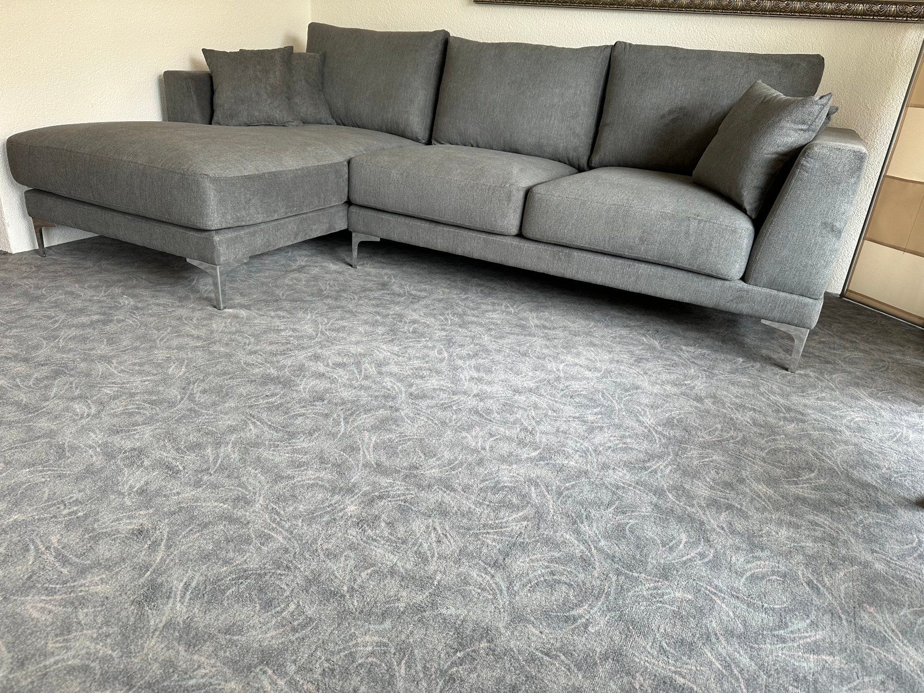 Divani: Sofa GINO Stoff Aston anthrazit dunkelgrau 184 x 258 cm – Nuovo e nell'imballaggio originale da Unterentfelden venduto da moebelrufli 2