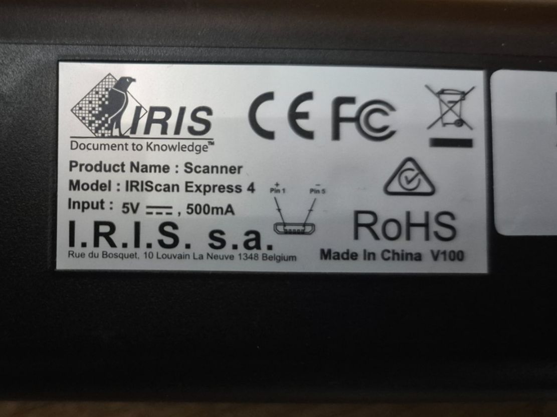 Scanner: IRIS IRIScan Express 4 (USB) – Usato da Goldau venduto da Neocity 3