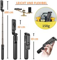 mit Licht Selfie Stick Bluetooth4in1 iphone Stativ Stange