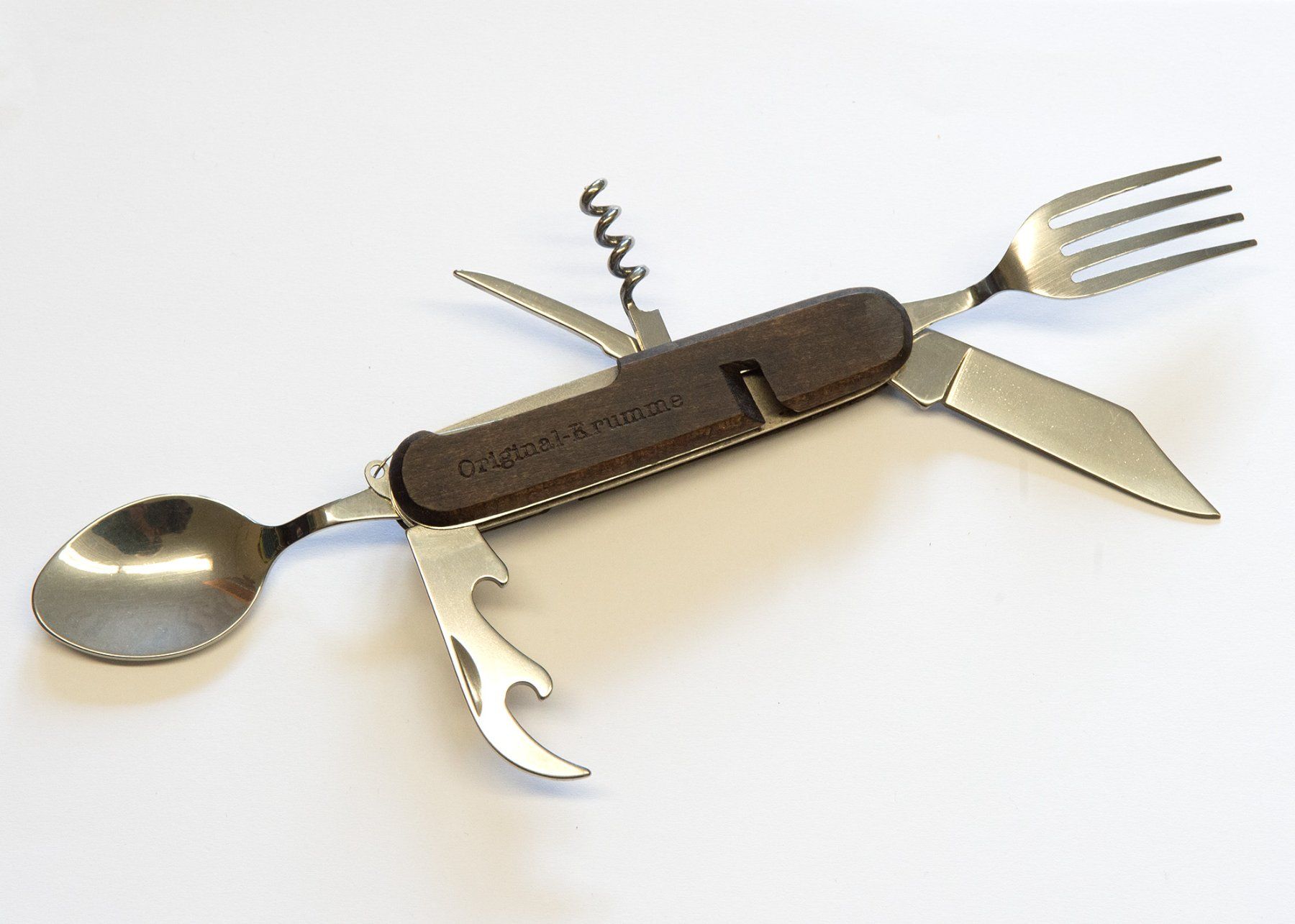 Set di posate: Messer mit Essbesteck, "Original Krumme", Holzschale – Nuovo (secondo la descrizione) da Lützelflüh-Goldb venduto da Harriho