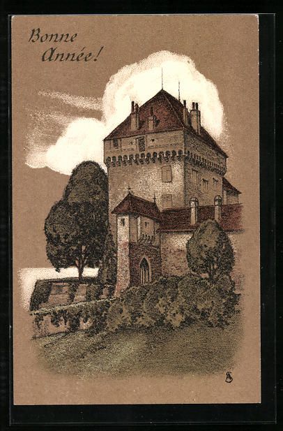 Cartoline postali: AK Montreux, Chateau du Chatelard – Usato da Berlin venduto da bartko-reher