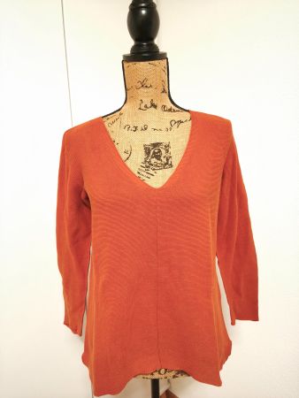 Rich&Royal Baumwoll Pullover, Rostrot, Grösse M, Top!