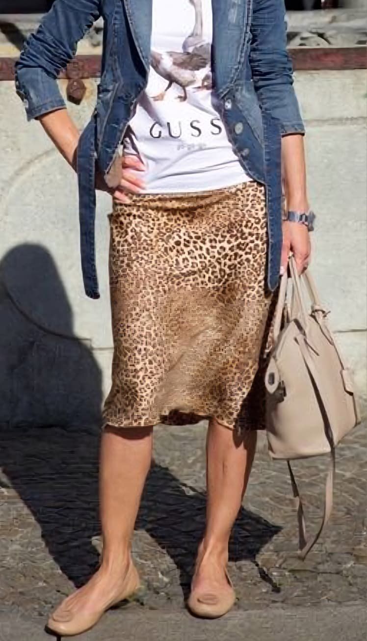 Gonne: Leo Print Satin Skirt, Size S – Usato da Honau venduto da schueve2 3