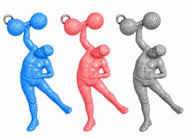 Plastikfigur und Schlüsselanhänger von Amar Kola
