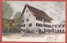 Hölstein BL - Gasthof zum Rössli - Gruss aus Höllstein 1908