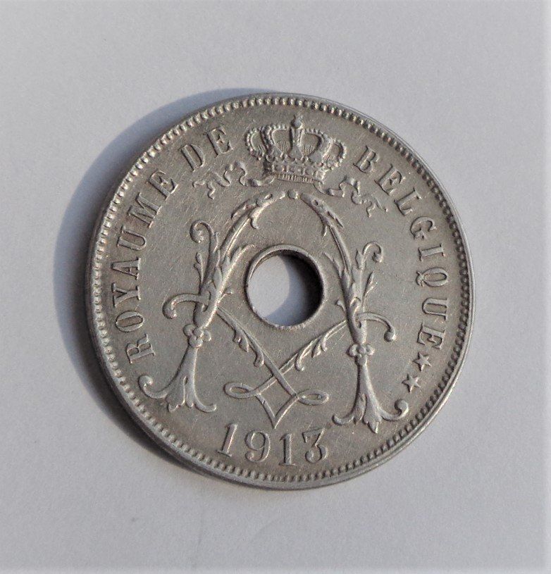 Tutti le monete: 25 Cent Belgien 1913 und 1921 – Usato da Kriens venduto da TSCH1 3