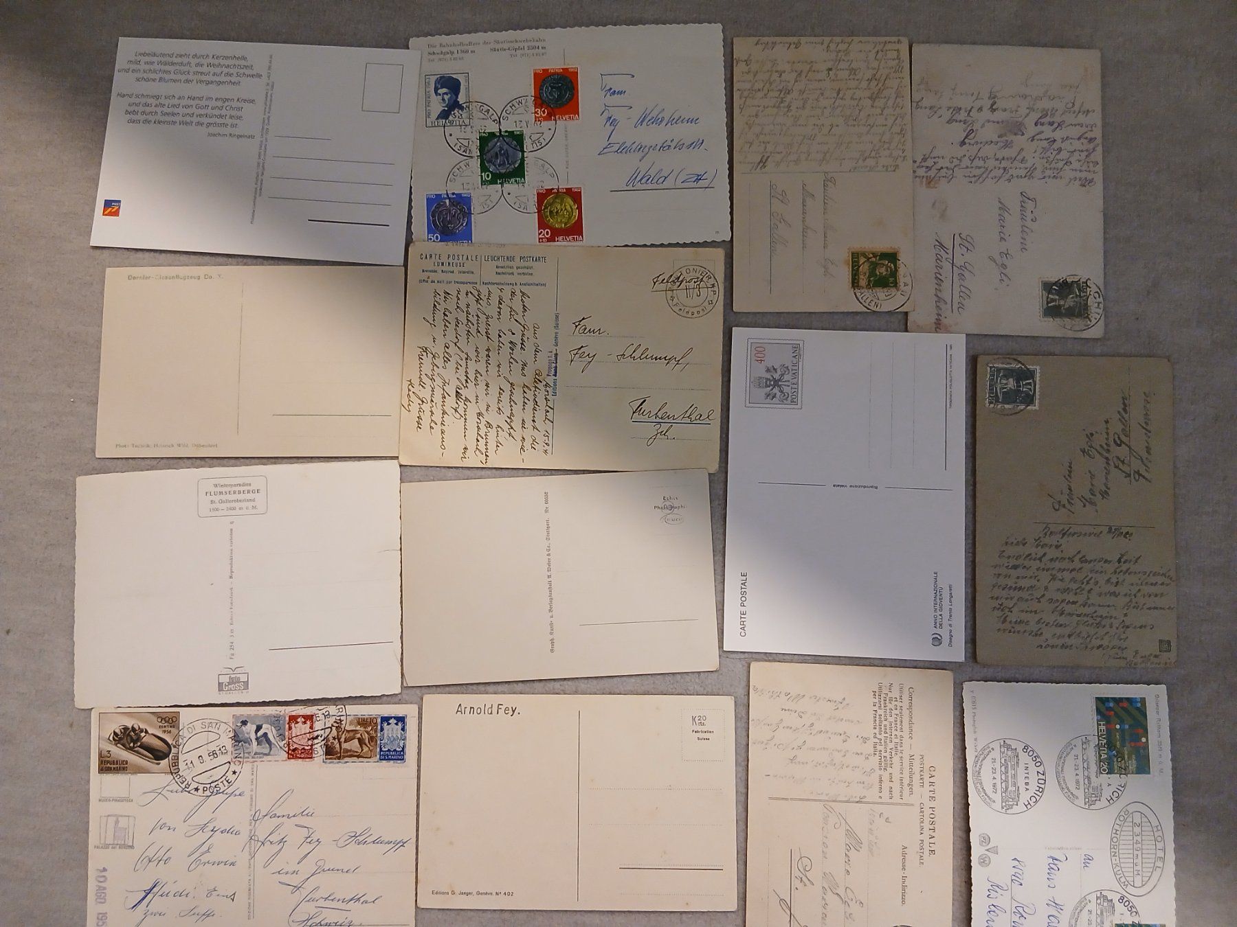 Cartes postales: Alte Ansichtskarten Konvolut Winter- & Reise-Motive 1940e... – D'occasion à Sonnental par maec69 1