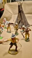 Komplettset Antike Wildwest-Figuren Cowboys & Indianer!!