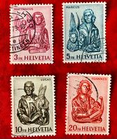 Evangelisten gestempel Nr.381/ 382/ 383/ 384   