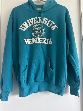 Original Vintage Venezia Kapuzenpullover Türkis Gr. M 50