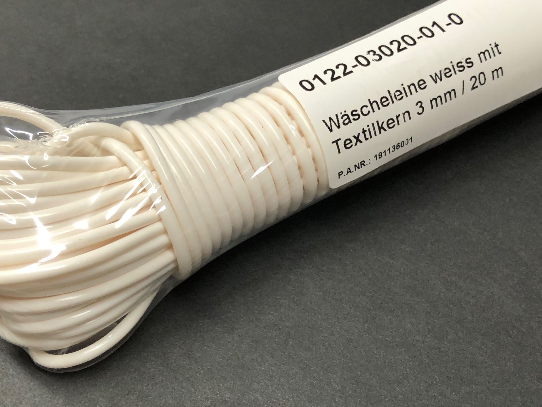 Stenditoi: Wäscheleine weiss - mit Textilkern - 20 Meter / 3mm – Nuovo e nell'imballaggio originale da Bergdietikon venduto da Garak 1