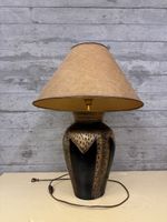 Tischlampe Keramik Vintage Retro 70er Jahre braun gold