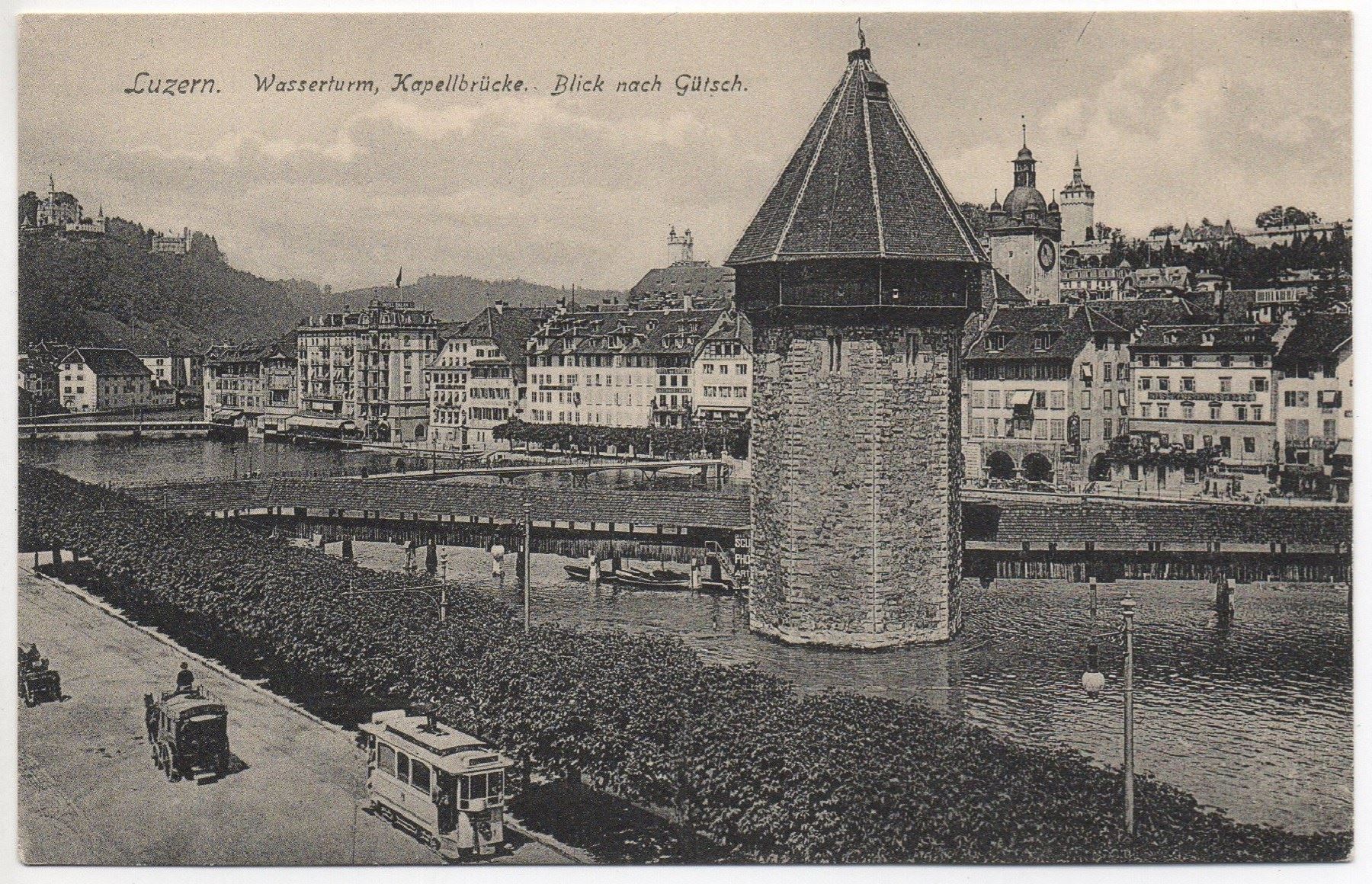 Cartes postales: LUZERN Wasserturm, Kapellbrücke, Tram – D'occasion à Jona par philajona