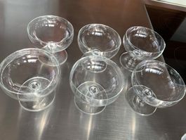 6x Coupe Glas Glaskelch  Glasschale Dessertglas Dekoklas