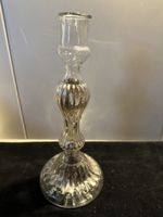 Silberne Vase, Glas Vintage Shabby Chic Landhaus 26,5 cm