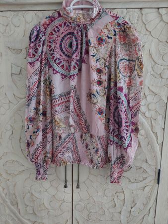 Elegante Bluse, Gr. XS, Paisleymuster