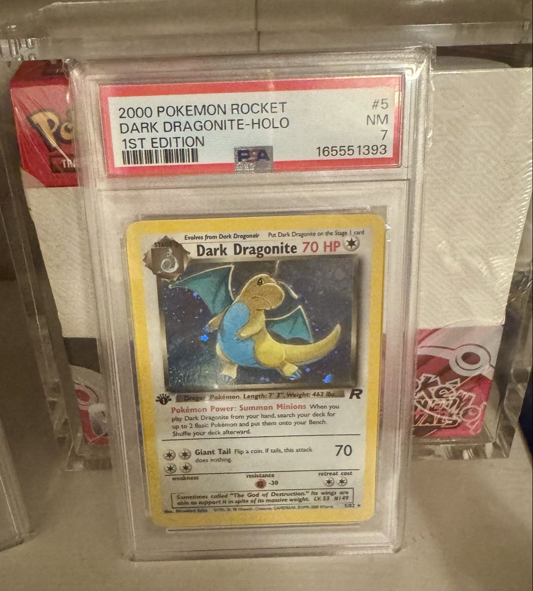 Pokémon Carte collezionabili: PSA 7 Dark Dragonite 1st Edition Holo – Nuovo e nell'imballaggio originale da Pfäffikon ZH venduto da POK9090