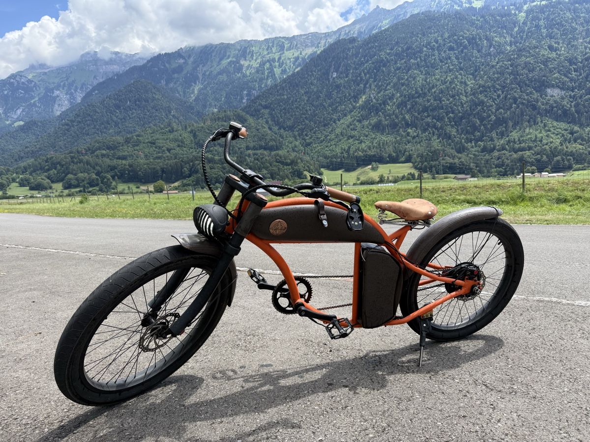 Velos: E-Bike Cruiser Orange/Braun Rayvolt  – Gebraucht aus Unterseen von Slif00
