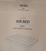 Neuwertig: Luftmatratze Lunen Air Bed, grau, 191x137x22cm