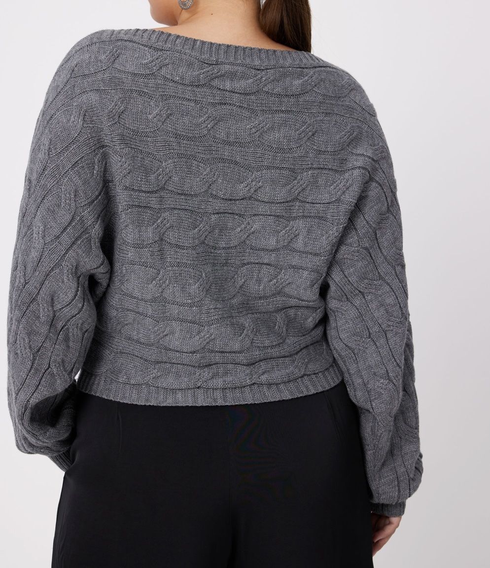 Pullover & Sweatshirts: Pull en tricot, torsades gris neuf Taille 46 – Neu und originalverpackt aus Lausanne von Magic1900 2