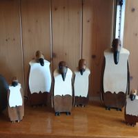 Dänische Vintage Holzfiguren, 1960er Jahre / Rarität