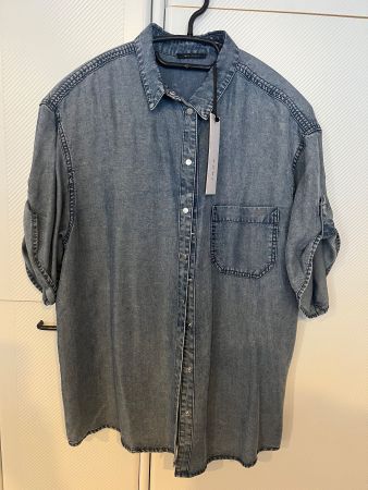 Magnifique et neuve ! Chemise en tencel bleue Ikks t 38