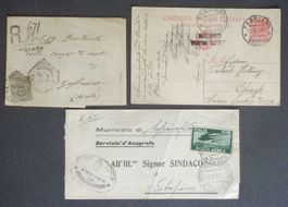 ITALIA: 6 invii postali delgli anni 1896–1968