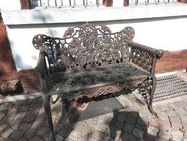 Gusseisen Gartenbank, Antik-Stil, sehr dekorativ, Vintage