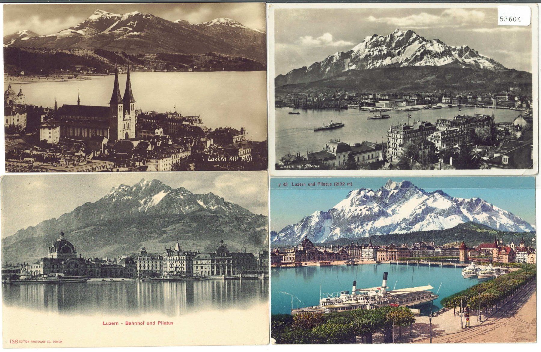 Cartoline postali: 4 AK - Luzern – Usato da Ettingen venduto da Kartenplanet