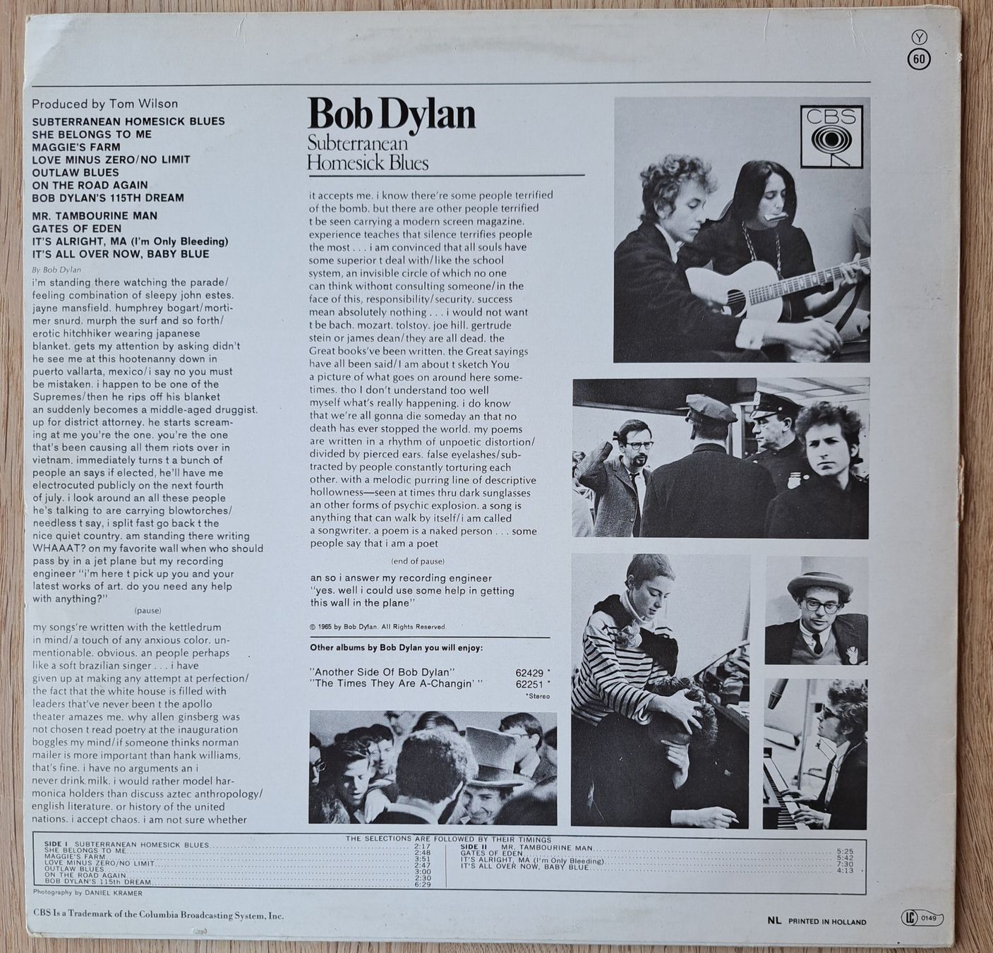 Dischi in vinile: Bob Dylan - Subterranean Homesick Blues – Usato da Meggen venduto da Ricardokoch 1