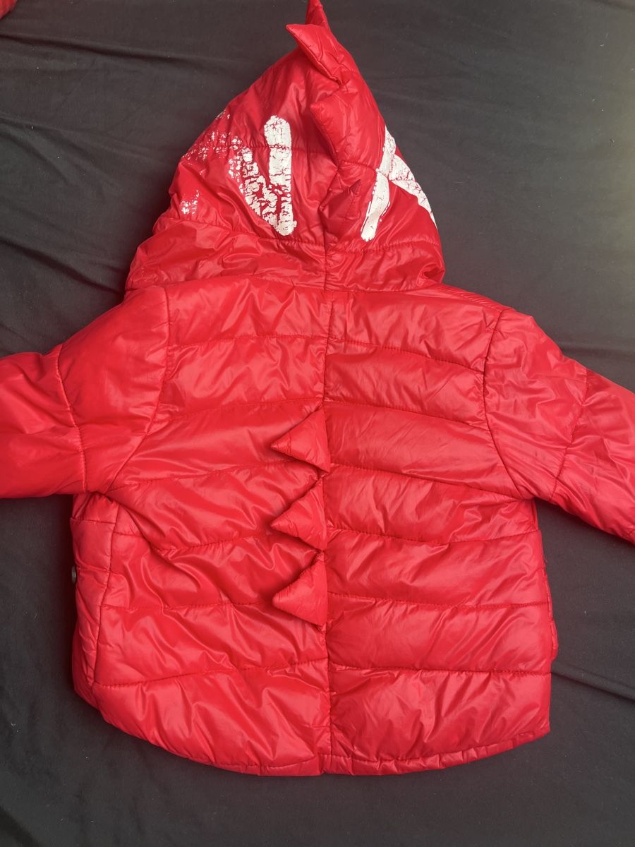 Jacken & Mäntel: Rote Winterjacke Gr. 100 mit Dino-Zacken – Gebraucht aus Kaisten von saleforfun 3
