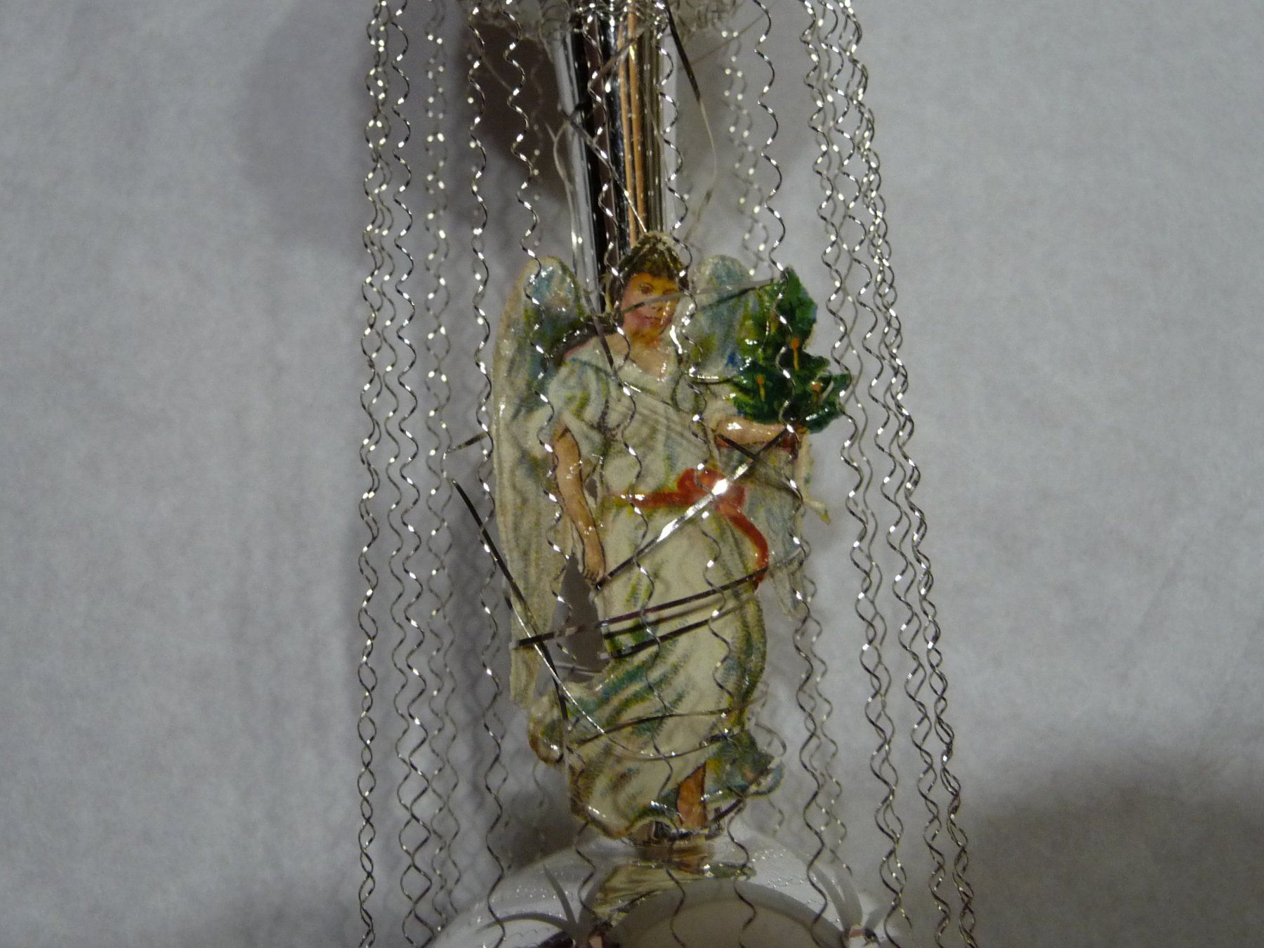 Tutte le decorazioni: Nostalgischer Christbaumschmuck silbern mit Engel, Einstich – Nuovo e nell'imballaggio originale da Alpnach Dorf venduto da marvo 4