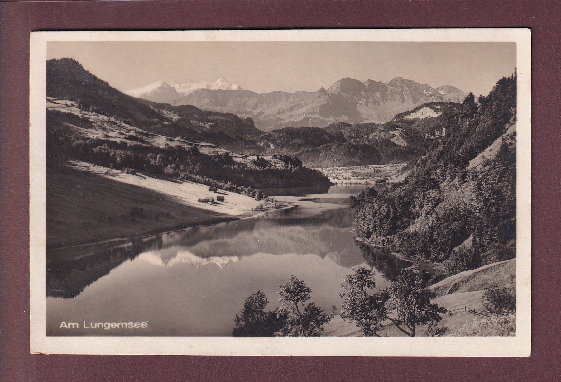 Ansichtskarten: Am LUNGERNSEE - 1925 – Gebraucht aus Pully von nicecards