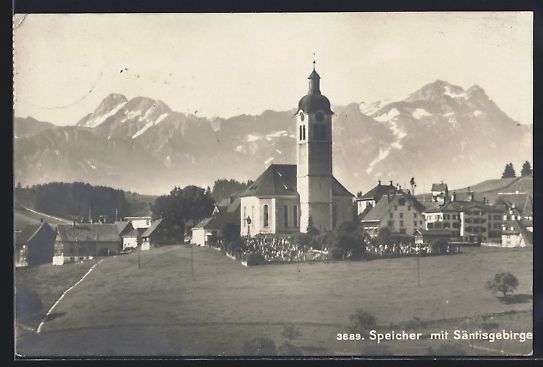 Cartes postales: Speicher, Panoramaansicht mit Säntisgeb – D'occasion à Berlin par bartko-reher