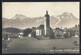 Speicher, Panoramaansicht mit Säntisgeb